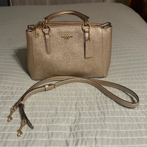Coach Metallic Gold Satchel - Picture 4 of 9